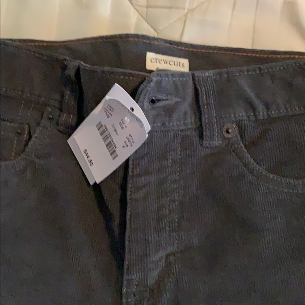 Crew cuts grey light corduroy NWT